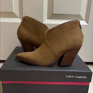 Vince Camuto Tan Ankle Booties